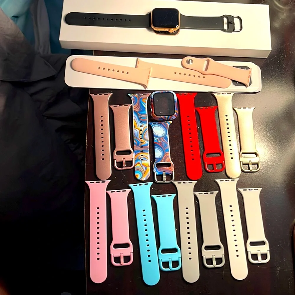 New Rose Gold or Black Apple Watch 40 mm. Both for Sale at $250 each.
